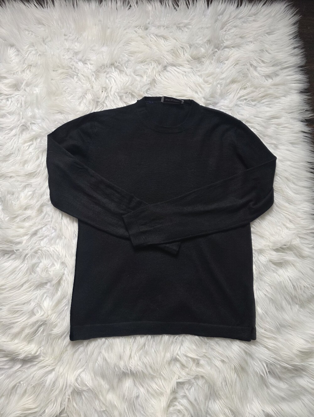 Men's Black Crewneck Sweater - Timeless Knit